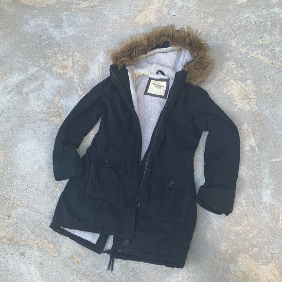 Abercrombie & Fitch Jackets & Blazers - Abercrombie and Fitch parka coat jacket blue L